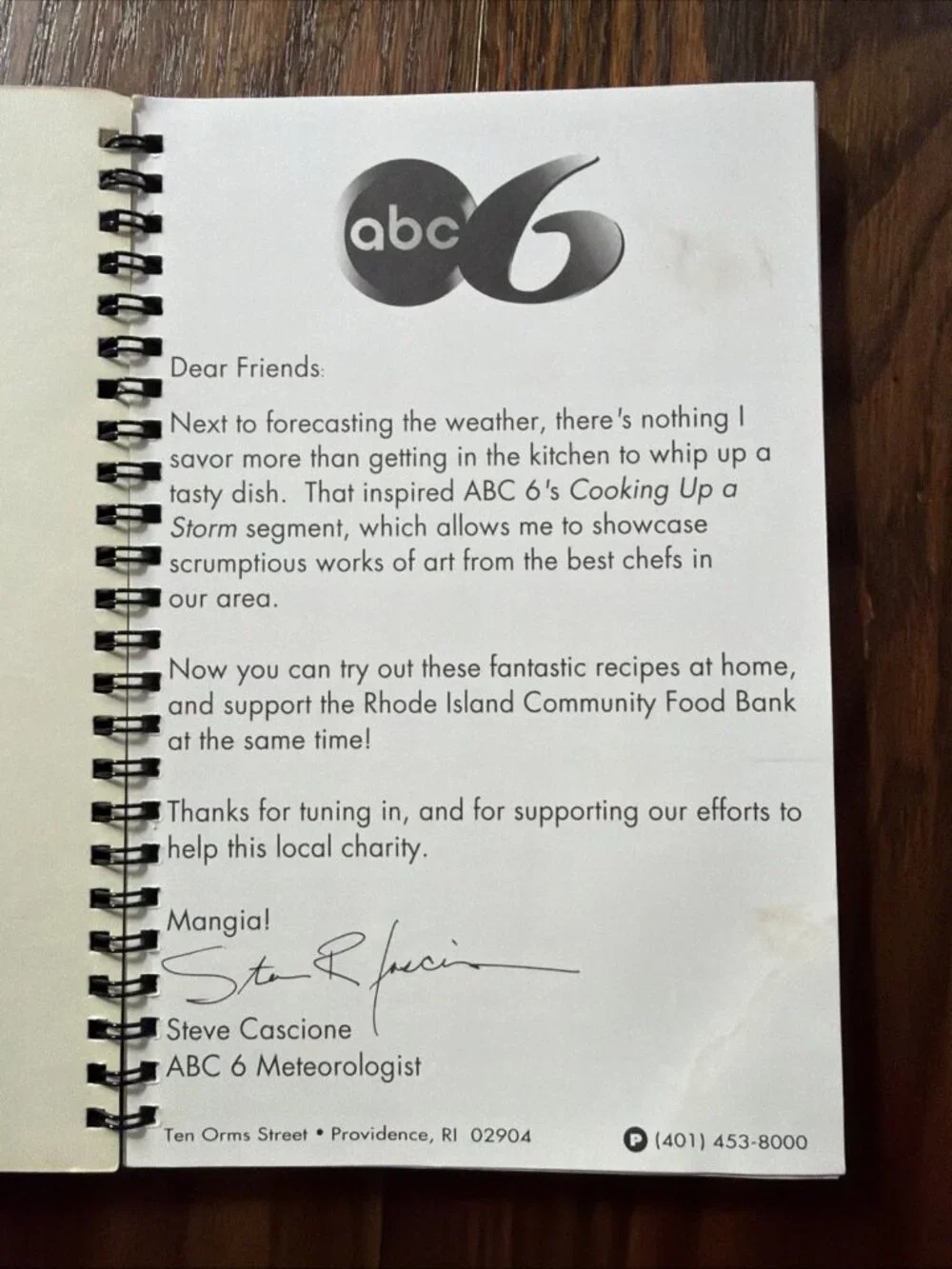 Cooking Up A Storm Meteorologist Steve Cascione ABC 6 Rhode Island